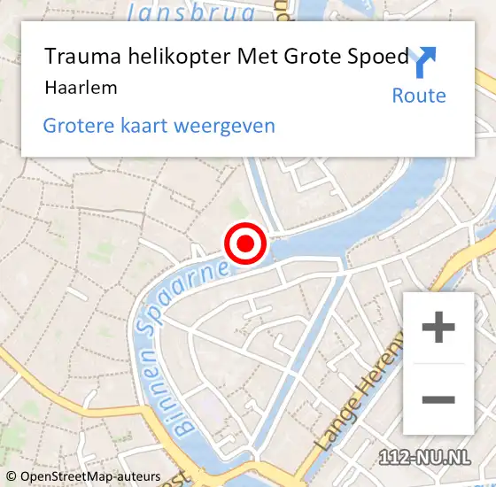 Locatie op kaart van de 112 melding: Trauma helikopter Met Grote Spoed Naar Haarlem op 9 november 2021 01:20