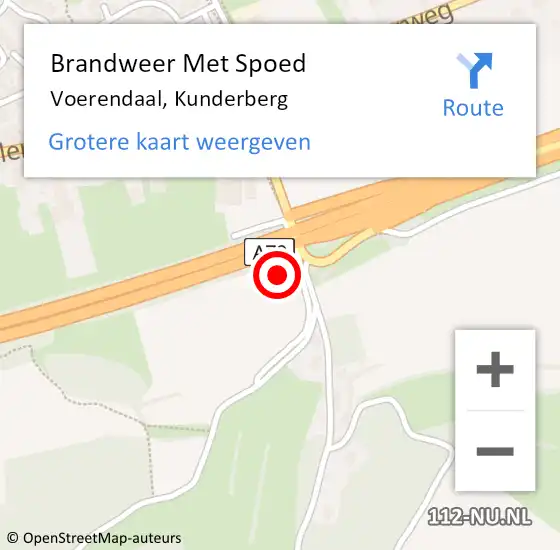 Locatie op kaart van de 112 melding: Brandweer Met Spoed Naar Voerendaal, Kunderberg op 9 november 2021 08:04