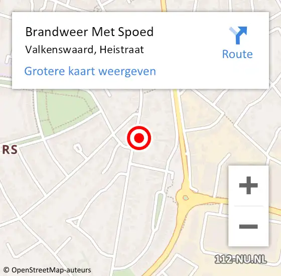 Locatie op kaart van de 112 melding: Brandweer Met Spoed Naar Valkenswaard, Heistraat op 9 november 2021 08:25