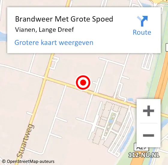 Locatie op kaart van de 112 melding: Brandweer Met Grote Spoed Naar Vianen, Lange Dreef op 9 november 2021 11:21