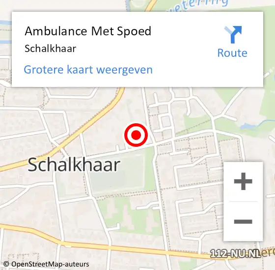 Locatie op kaart van de 112 melding: Ambulance Met Spoed Naar Schalkhaar op 9 november 2021 12:35