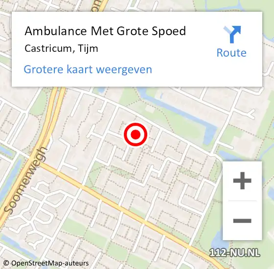 Locatie op kaart van de 112 melding: Ambulance Met Grote Spoed Naar Castricum, Tijm op 9 november 2021 12:42