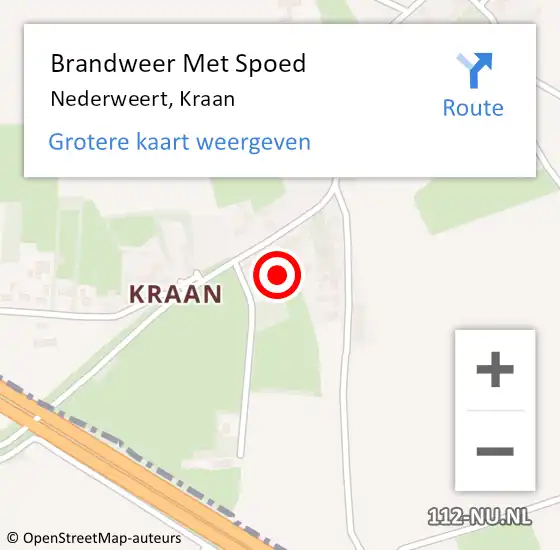 Locatie op kaart van de 112 melding: Brandweer Met Spoed Naar Nederweert, Kraan op 9 november 2021 16:51