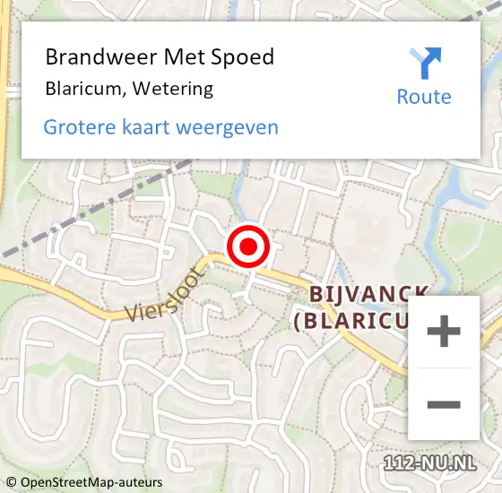 Locatie op kaart van de 112 melding: Brandweer Met Spoed Naar Blaricum, Wetering op 9 november 2021 19:21