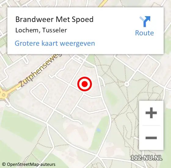 Locatie op kaart van de 112 melding: Brandweer Met Spoed Naar Lochem, Tusseler op 10 november 2021 09:10