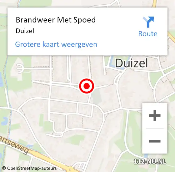 Locatie op kaart van de 112 melding: Brandweer Met Spoed Naar Duizel op 10 november 2021 10:29