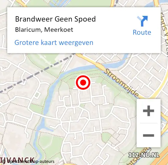 Locatie op kaart van de 112 melding: Brandweer Geen Spoed Naar Blaricum, Meerkoet op 28 juni 2014 21:08