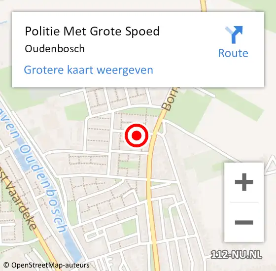 Locatie op kaart van de 112 melding: Politie Met Grote Spoed Naar Oudenbosch op 10 november 2021 17:37