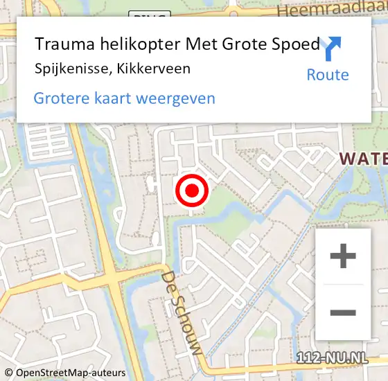 Locatie op kaart van de 112 melding: Trauma helikopter Met Grote Spoed Naar Spijkenisse, Kikkerveen op 10 november 2021 20:46