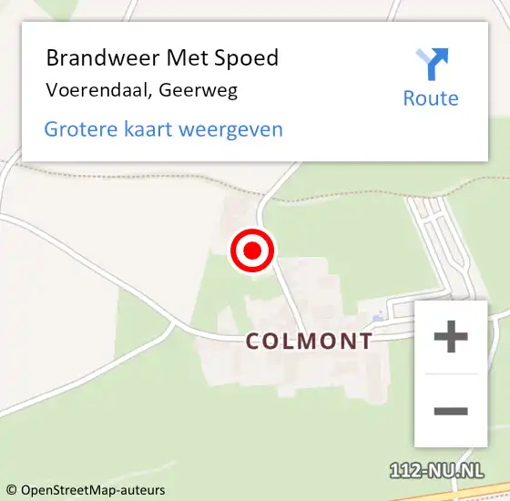 Locatie op kaart van de 112 melding: Brandweer Met Spoed Naar Voerendaal, Geerweg op 11 november 2021 09:02