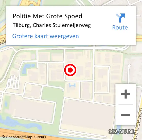 Locatie op kaart van de 112 melding: Politie Met Grote Spoed Naar Tilburg, Charles Stulemeijerweg op 11 november 2021 16:59