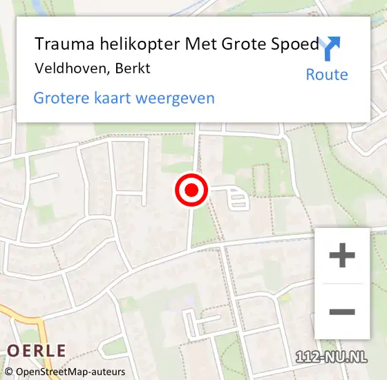 Locatie op kaart van de 112 melding: Trauma helikopter Met Grote Spoed Naar Veldhoven, Berkt op 11 november 2021 17:28
