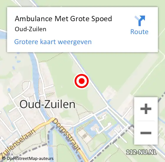 Locatie op kaart van de 112 melding: Ambulance Met Grote Spoed Naar Oud-Zuilen op 11 november 2021 21:02