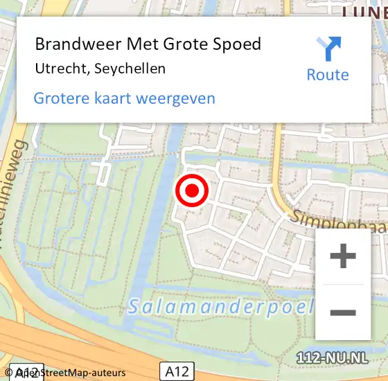 Locatie op kaart van de 112 melding: Brandweer Met Grote Spoed Naar Utrecht, Seychellen op 11 november 2021 22:57