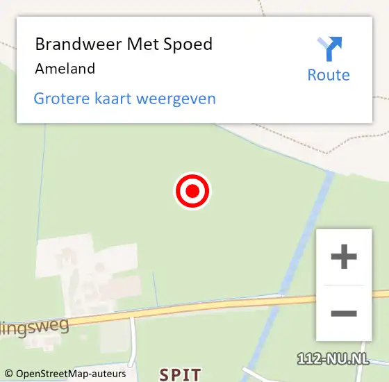 Locatie op kaart van de 112 melding: Brandweer Met Spoed Naar Ameland op 29 juni 2014 00:44