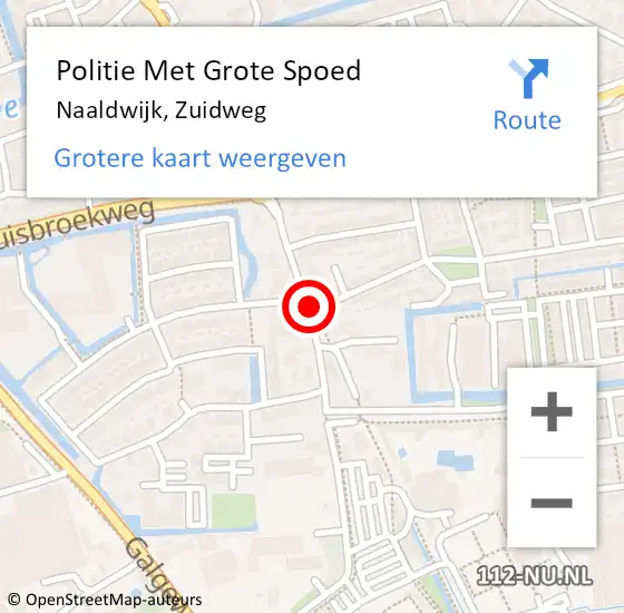 Locatie op kaart van de 112 melding: Politie Met Grote Spoed Naar Naaldwijk, Zuidweg op 12 november 2021 08:15