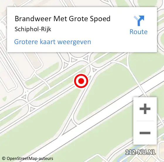 Locatie op kaart van de 112 melding: Brandweer Met Grote Spoed Naar Schiphol-Rijk op 12 november 2021 11:29