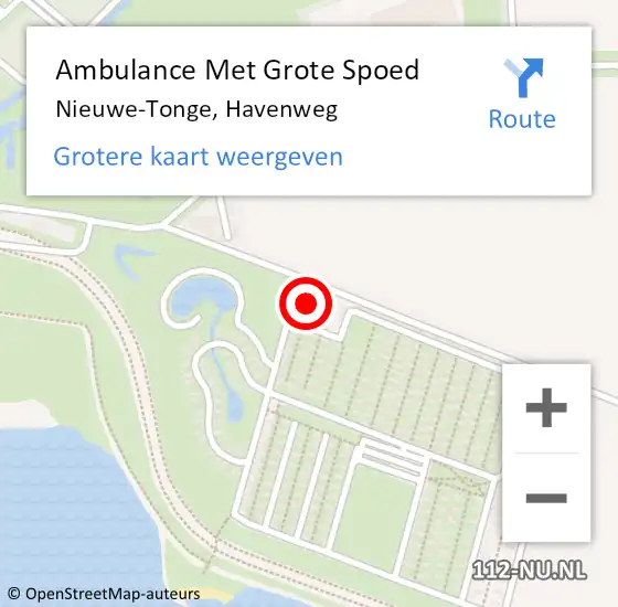 Locatie op kaart van de 112 melding: Ambulance Met Grote Spoed Naar Nieuwe-Tonge, Havenweg op 29 juni 2014 02:02