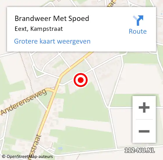 Locatie op kaart van de 112 melding: Brandweer Met Spoed Naar Eext, Kampstraat op 12 november 2021 16:02