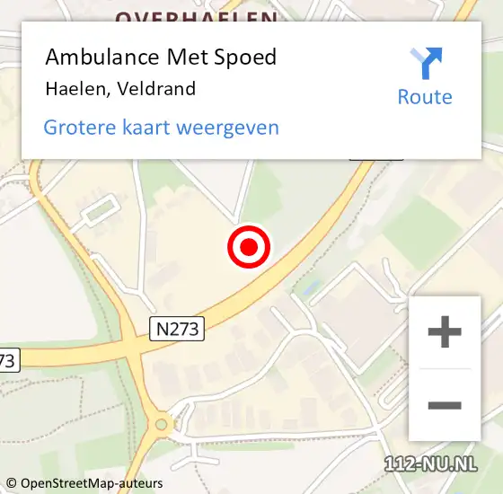Locatie op kaart van de 112 melding: Ambulance Met Spoed Naar Haelen, Veldrand op 12 november 2021 18:56