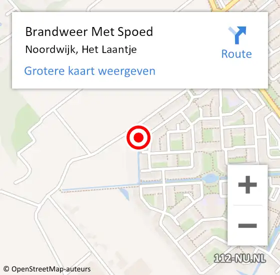 Locatie op kaart van de 112 melding: Brandweer Met Spoed Naar Noordwijk, Het Laantje op 12 november 2021 20:53