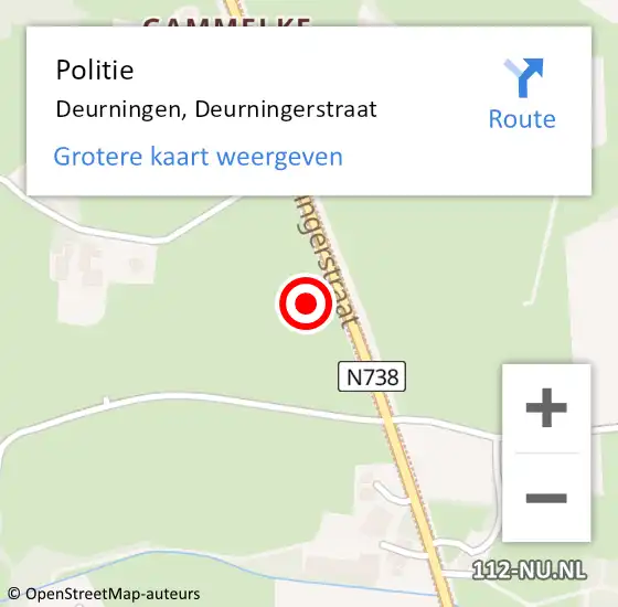 Locatie op kaart van de 112 melding: Politie Deurningen, Deurningerstraat op 12 november 2021 22:35