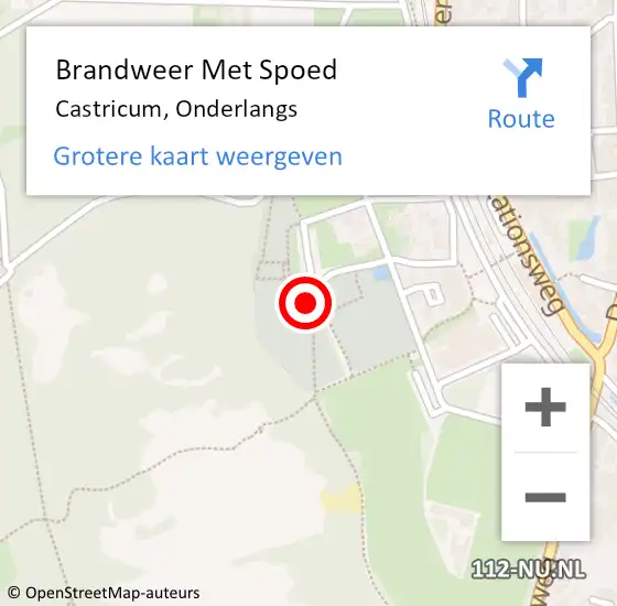 Locatie op kaart van de 112 melding: Brandweer Met Spoed Naar Castricum, Onderlangs op 13 november 2021 00:11