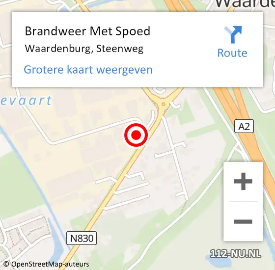 Locatie op kaart van de 112 melding: Brandweer Met Spoed Naar Waardenburg, Steenweg op 13 november 2021 00:11