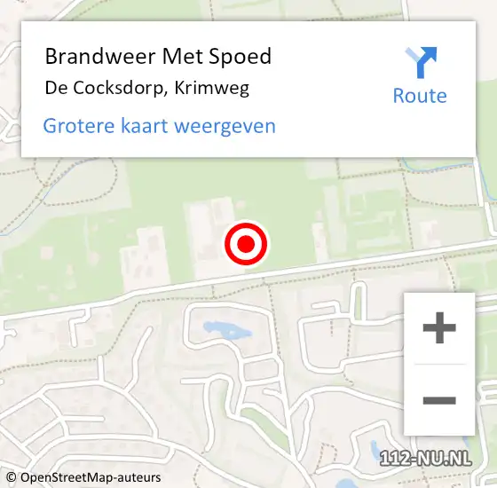 Locatie op kaart van de 112 melding: Brandweer Met Spoed Naar De Cocksdorp, Krimweg op 13 november 2021 01:49