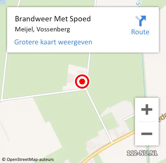 Locatie op kaart van de 112 melding: Brandweer Met Spoed Naar Meijel, Vossenberg op 13 november 2021 02:24