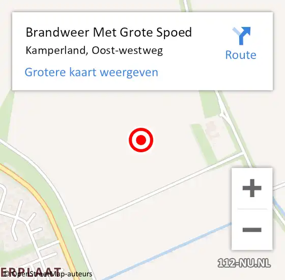 Locatie op kaart van de 112 melding: Brandweer Met Grote Spoed Naar Kamperland, Oost-westweg op 13 november 2021 15:27