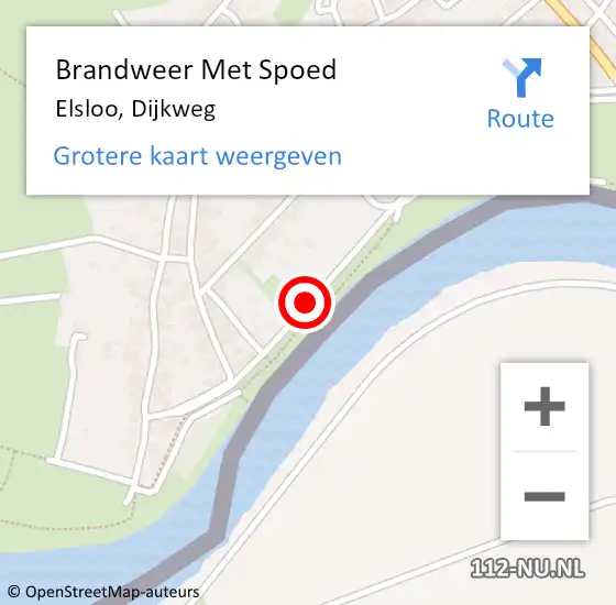 Locatie op kaart van de 112 melding: Brandweer Met Spoed Naar Elsloo, Dijkweg op 13 november 2021 16:21