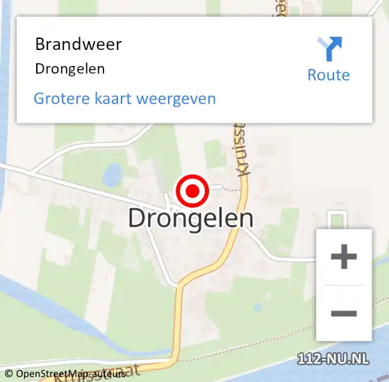 Locatie op kaart van de 112 melding: Brandweer Drongelen op 13 november 2021 17:24