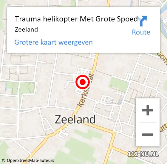 Locatie op kaart van de 112 melding: Trauma helikopter Met Grote Spoed Naar Zeeland op 13 november 2021 18:41
