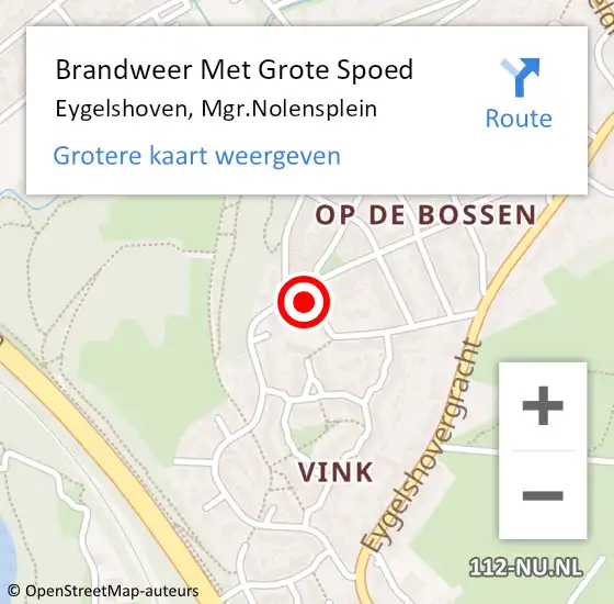 Locatie op kaart van de 112 melding: Brandweer Met Grote Spoed Naar Eygelshoven, Mgr.Nolensplein op 13 november 2021 22:58