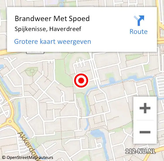 Locatie op kaart van de 112 melding: Brandweer Met Spoed Naar Spijkenisse, Haverdreef op 14 november 2021 03:19