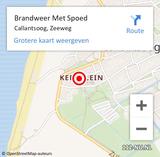 Locatie op kaart van de 112 melding: Brandweer Met Spoed Naar Callantsoog, Zeeweg op 14 november 2021 05:39