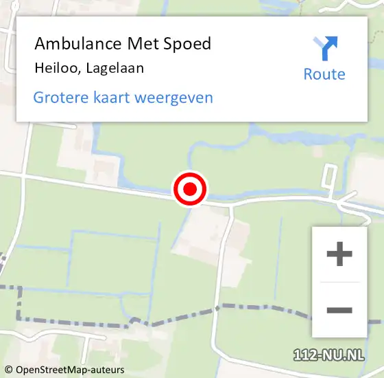 Locatie op kaart van de 112 melding: Ambulance Met Spoed Naar Heiloo, Lagelaan op 14 november 2021 09:29