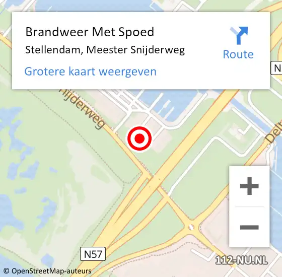 Locatie op kaart van de 112 melding: Brandweer Met Spoed Naar Stellendam, Meester Snijderweg op 14 november 2021 14:12