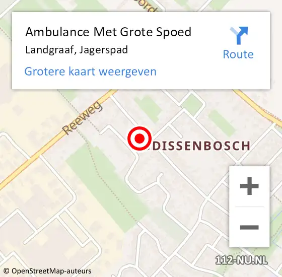 Locatie op kaart van de 112 melding: Ambulance Met Grote Spoed Naar Landgraaf, Jagerspad op 29 juni 2014 10:35