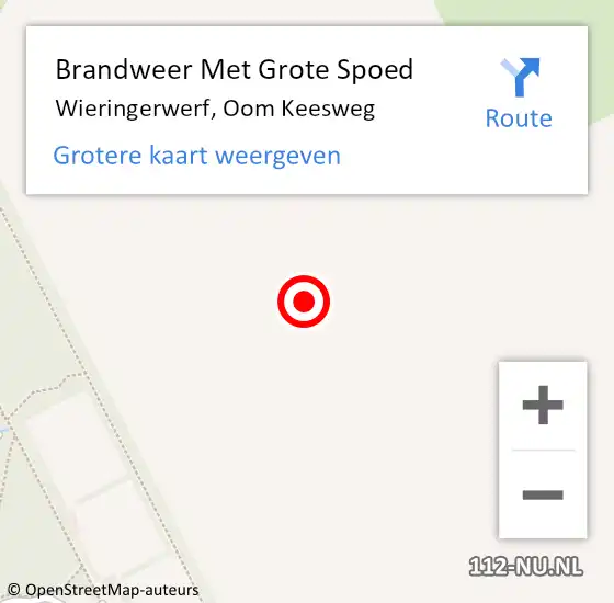 Locatie op kaart van de 112 melding: Brandweer Met Grote Spoed Naar Wieringerwerf, Oom Keesweg op 14 november 2021 19:40