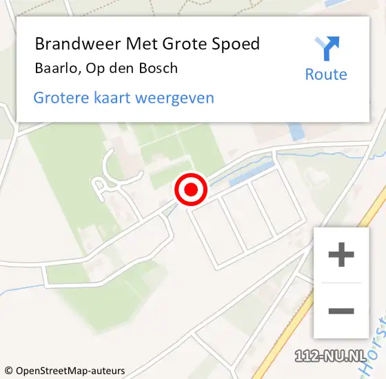 Locatie op kaart van de 112 melding: Brandweer Met Grote Spoed Naar Baarlo, Op den Bosch op 14 november 2021 21:23