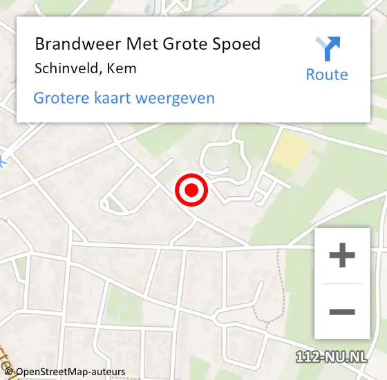 Locatie op kaart van de 112 melding: Brandweer Met Grote Spoed Naar Schinveld, Kem op 15 november 2021 04:38