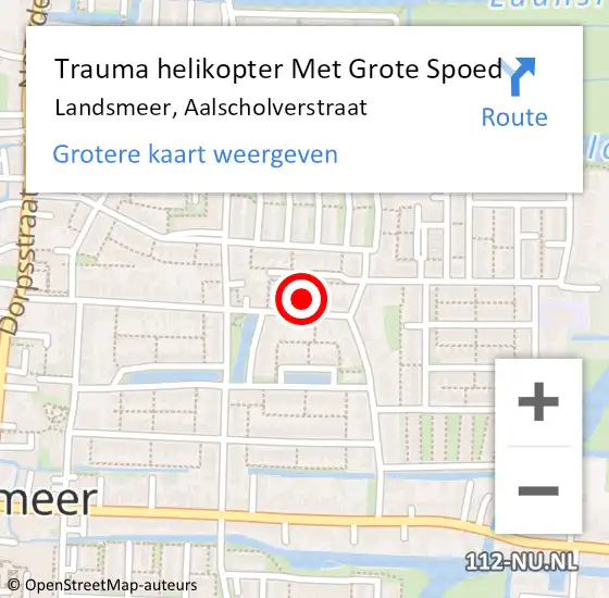 Locatie op kaart van de 112 melding: Trauma helikopter Met Grote Spoed Naar Landsmeer, Aalscholverstraat op 15 november 2021 05:01