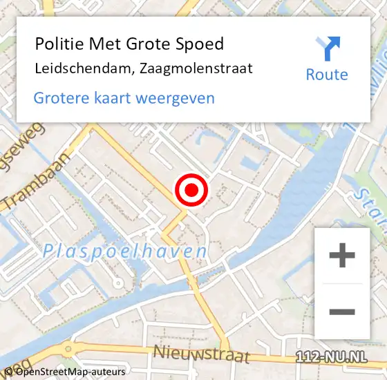 Locatie op kaart van de 112 melding: Politie Met Grote Spoed Naar Leidschendam, Zaagmolenstraat op 15 november 2021 08:39