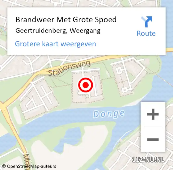 Locatie op kaart van de 112 melding: Brandweer Met Grote Spoed Naar Geertruidenberg, Weergang op 15 november 2021 18:12