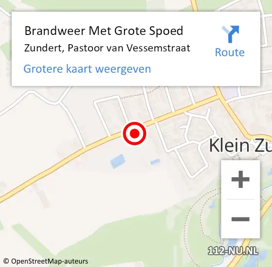 Locatie op kaart van de 112 melding: Brandweer Met Grote Spoed Naar Zundert, Pastoor van Vessemstraat op 15 november 2021 18:50