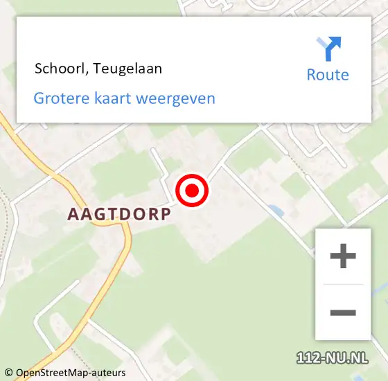 Locatie op kaart van de 112 melding:  Schoorl, Teugelaan op 16 november 2021 09:32