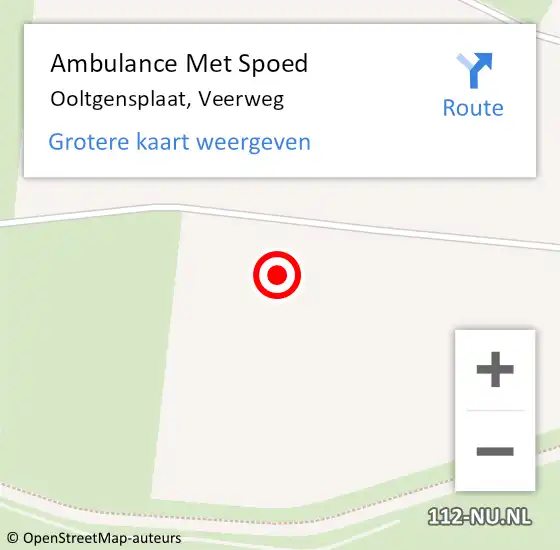 Locatie op kaart van de 112 melding: Ambulance Met Spoed Naar Ooltgensplaat, Veerweg op 16 november 2021 11:37