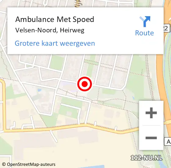 Locatie op kaart van de 112 melding: Ambulance Met Spoed Naar Velsen-Noord, Heirweg op 16 november 2021 12:32